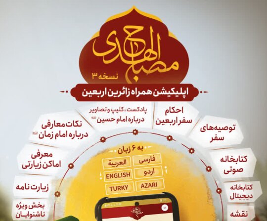 نسخه سوم اپلیکیشن »مصباح‌الهدی« ویژه زائران اربعین عرضه شد