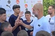 Gava hêja ya Guardiola ji bo zarokên filistînî yên ku ketine ber şer + Vîdyo”