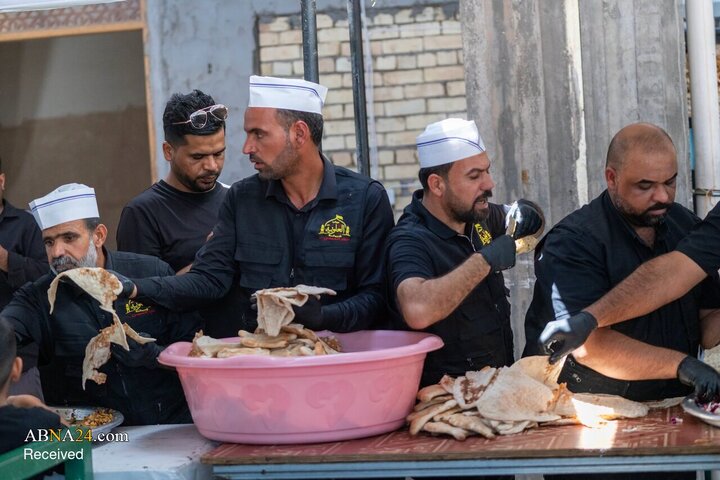 خدمت‌رسانی شبانه‌روزی به زائران اربعین در آستان حضرت شریفه(س) عراق