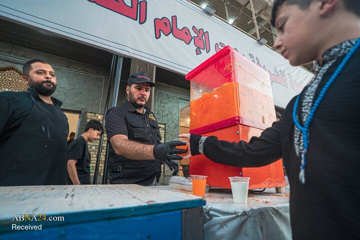 خدمت‌رسانی شبانه‌روزی به زائران اربعین در آستان حضرت شریفه(س) عراق