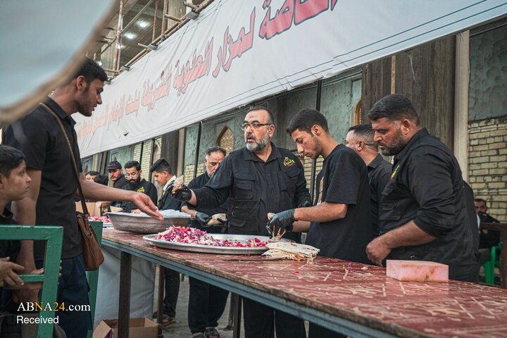 خدمت‌رسانی شبانه‌روزی به زائران اربعین در آستان حضرت شریفه(س) عراق