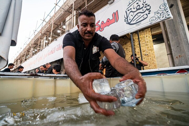 خدمت‌رسانی شبانه‌روزی به زائران اربعین در آستان حضرت شریفه(س) عراق
