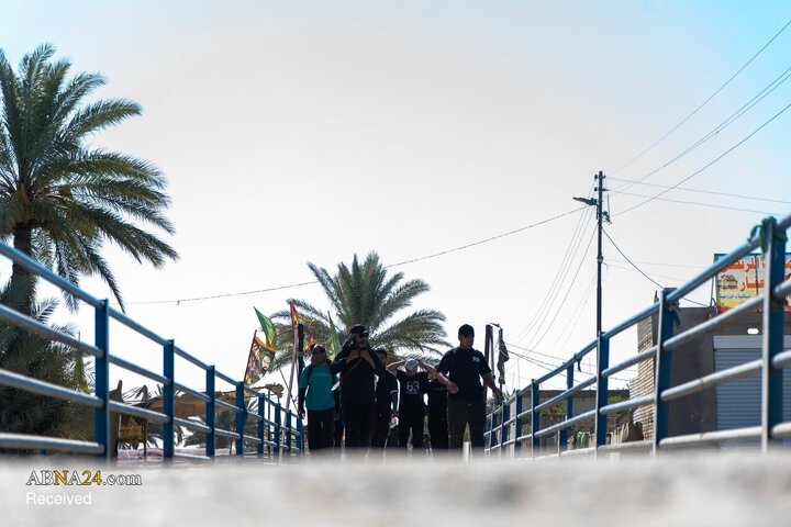 خدمت‌رسانی شبانه‌روزی به زائران اربعین در آستان حضرت شریفه(س) عراق