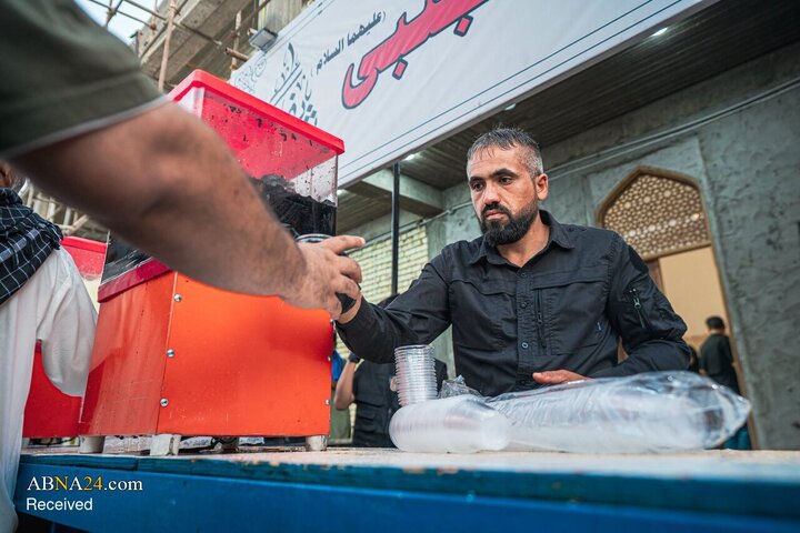 خدمت‌رسانی شبانه‌روزی به زائران اربعین در آستان حضرت شریفه(س) عراق