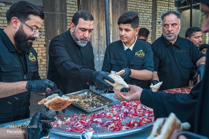خدمت‌رسانی شبانه‌روزی به زائران اربعین در آستان حضرت شریفه(س) عراق