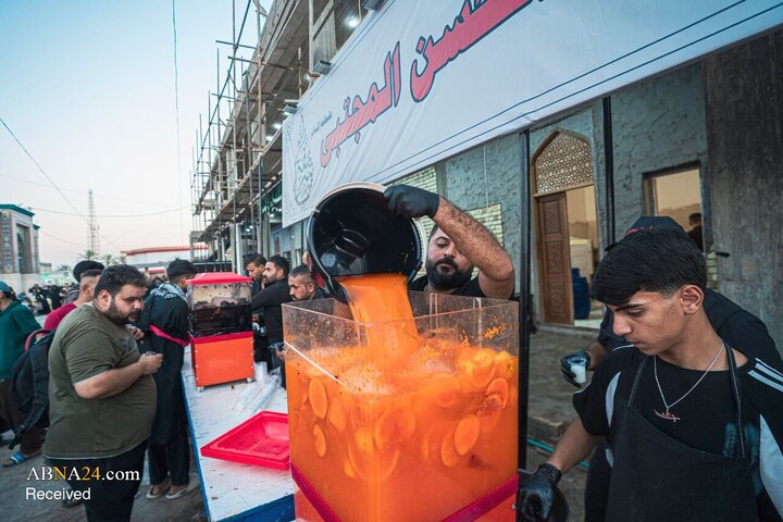 خدمت‌رسانی شبانه‌روزی به زائران اربعین در آستان حضرت شریفه(س) عراق