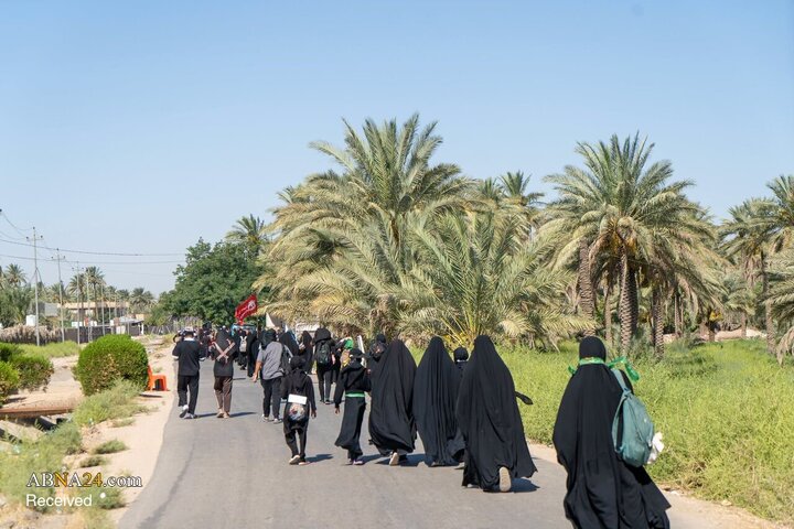 خدمت‌رسانی شبانه‌روزی به زائران اربعین در آستان حضرت شریفه(س) عراق
