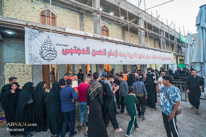 خدمت‌رسانی شبانه‌روزی به زائران اربعین در آستان حضرت شریفه(س) عراق