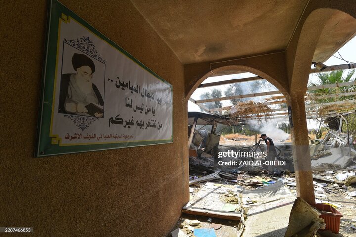 گزارش تصویری/ خسارات حمله مشترک آمریکا و عربستان به مقرهای حشد الشعبی