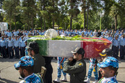 Şiraz - Şəhid pilot Briqada generalı Məcid Kazeminin cənazəsi ilə vida mərasimi \ Foto Xəbər