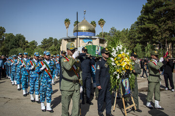 آیین استقبال از پیکر سرتیپ دوم خلبان شهید مجید کاظمی _ شیراز
