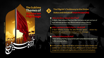 Infographic: Pilgrim's Testimony to Divine Status and Virtues of Imam Hussain (a.s.) / 3