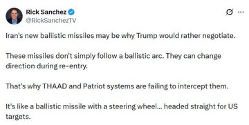 "Marahil ang dahilan kung bakit mas pinipili ni Trump na makipag-usap ay ang mga bagong ballistic missile ng Iran"