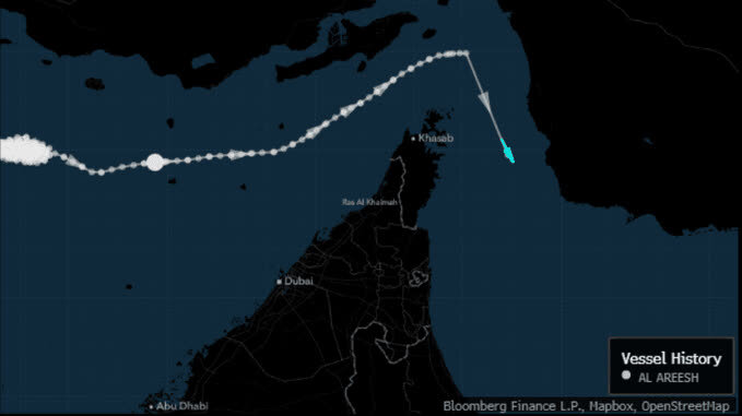 Pagdaan ng barkong Qatari sa Strait of Hormuz na may pahintulot ng Iran
