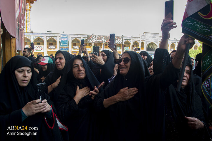 تشییع پیکر سرتیپ دوم خلبان شهید مجید کاظمی در حرم مطهر حضرت شاهچراغ (ع)