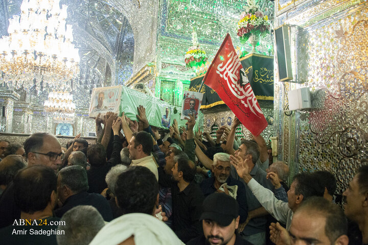 تشییع پیکر سرتیپ دوم خلبان شهید مجید کاظمی در حرم مطهر حضرت شاهچراغ (ع)