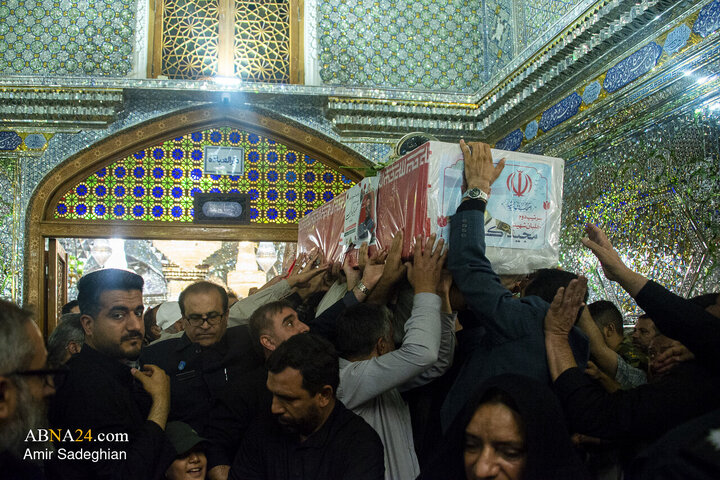 تشییع پیکر سرتیپ دوم خلبان شهید مجید کاظمی در حرم مطهر حضرت شاهچراغ (ع)
