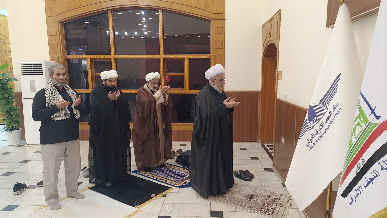 Kedatangan Ayatullah Ramezani di Najaf Asyraf untuk Menghadiri Acara Global Jalan Kaki Arba’in
