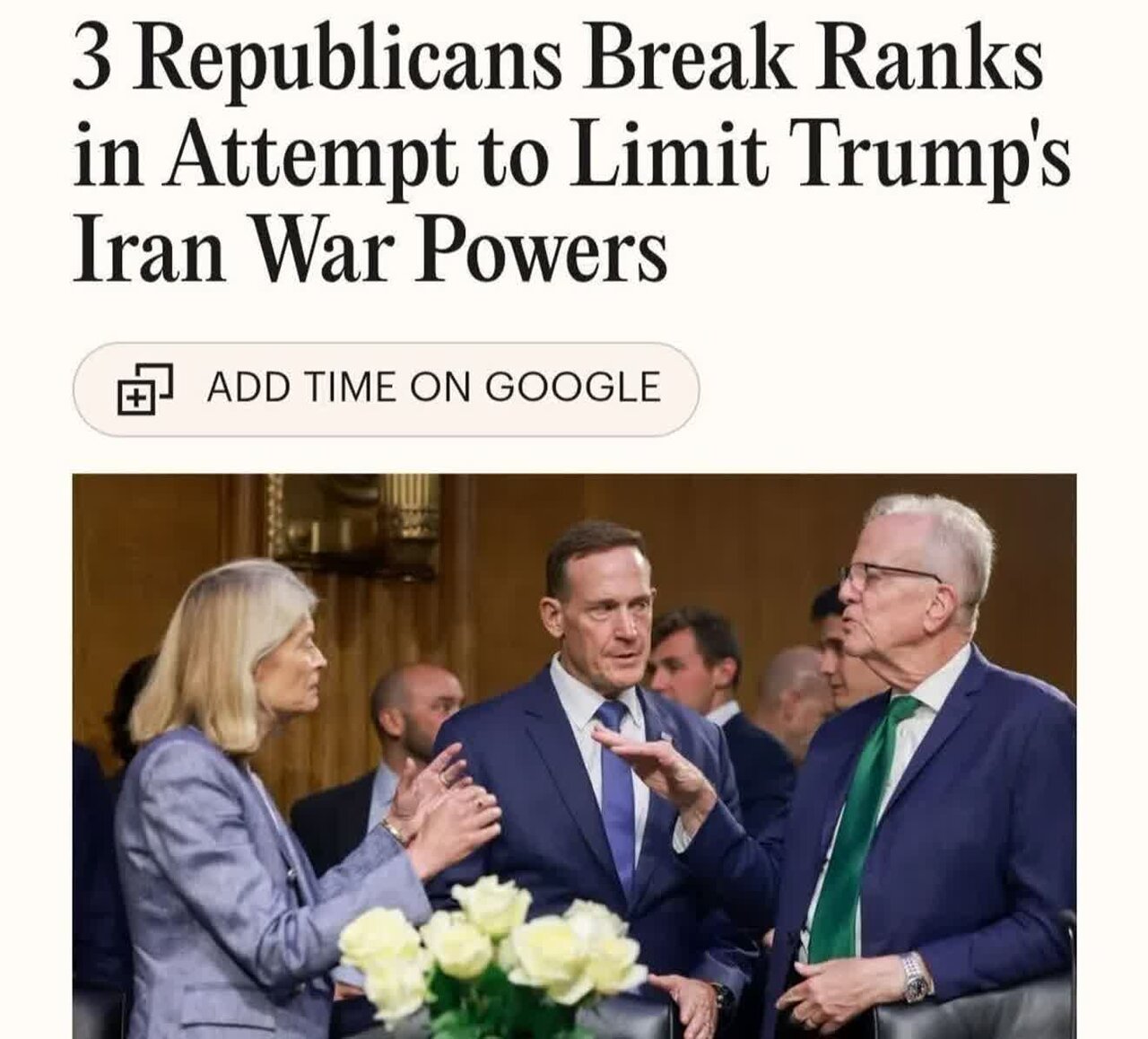 3 Republikano sa digmaan sa Iran, humiwalay sa pila mula kay Trump