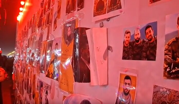 برپایی نمایشگاه «بنیاد شهید لبنان» در مسیر پیاده‌روی اربعین برای معرفی شهدای مقاومت