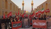 تقرير مصور/ قوافل المطالبة بثأر الإمام الشهيد تدخل مسيرة الأربعين بالرايات الحمراء قادمة من النجف الأشرف