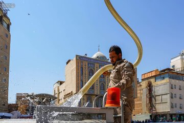 Photos: Alawi Holy Shrine Boosts Water Supply to Arbaeen Pilgrims With Over 12 Million Liters Daily