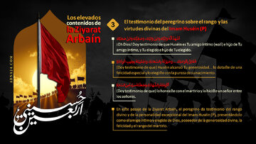 El testimonio del peregrino sobre la posición y las virtudes divinas del Imam Huséin (P) - 3