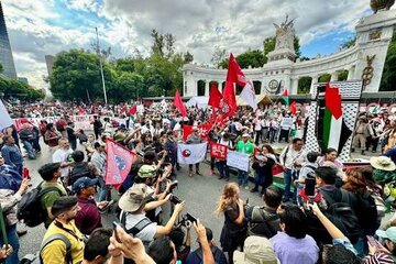 Cientos de mexicanos exigen en la capital romper relaciones con el régimen israelí