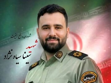پیکر شهید امنیت «سینا سیاه‌نژاد» بر دستان مردم صومعه‌سرا تشییع شد