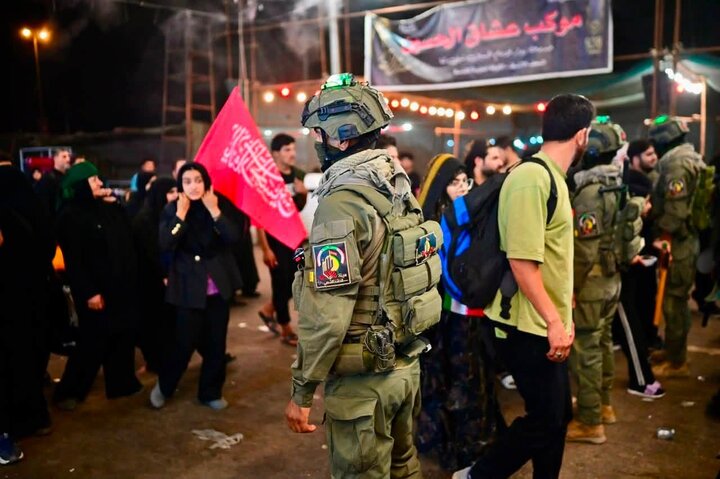 تقرير مصور/ حضور الحشد الشعبي لتعزيز الأمن لطريق النجف – كربلاء خلال زيارة الأربعين