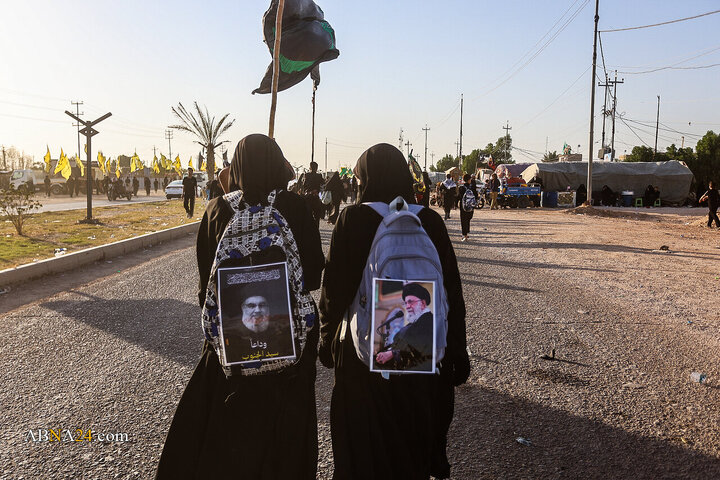 Informe fotográfico | Escenas del Arbaín en la ciudad iraquí de Al-Hamza al-Sharqi