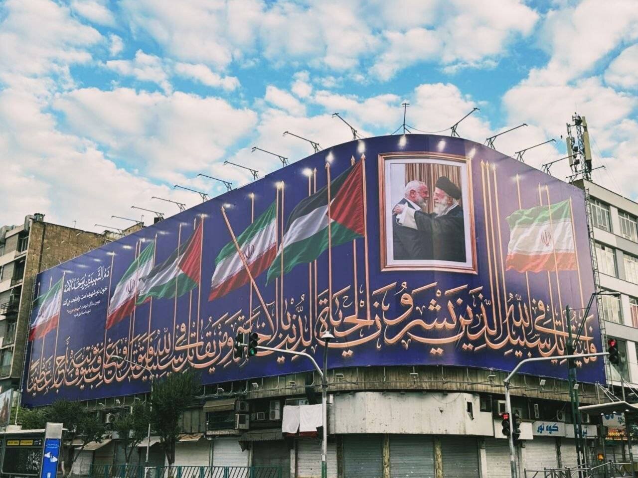 آیه قرآن، مبنای طراحی دیوارنگاره دومین سالگرد شهید هنیه شد