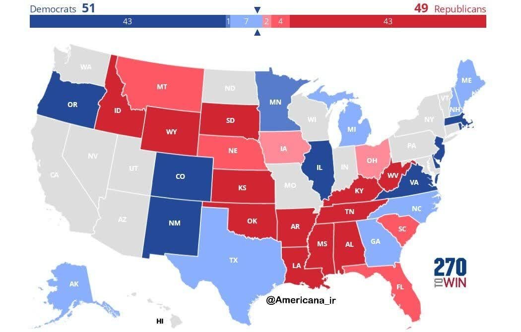 Pinakabagong pagtataya sa midterm elections ng Amerika (93 araw bago ang halalan)