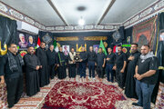 Photos: Director of Mawkib of Hazrat Masoumeh Holy Shrine Appreciates Iraqi Mawkib Organizers on Arbaeen Route