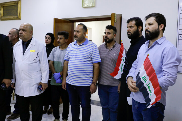 Photos: Presence of Caravan of "Envoys of Compassionate Imam (AS)" at Hazrat Batoul Hospital in the City of Kut, Iraq