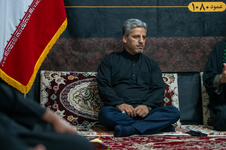 Photos: Director of Mawkib of Hazrat Masoumeh Holy Shrine Appreciates Iraqi Mawkib Organizers on Arbaeen Route