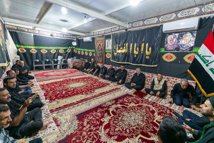 Photos: Director of Mawkib of Hazrat Masoumeh Holy Shrine Appreciates Iraqi Mawkib Organizers on Arbaeen Route
