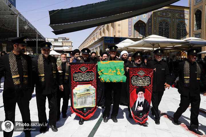 Photos: Caravan of "Envoys of Compassionate Imam (AS)" attends at Imam Ali Holy shrine