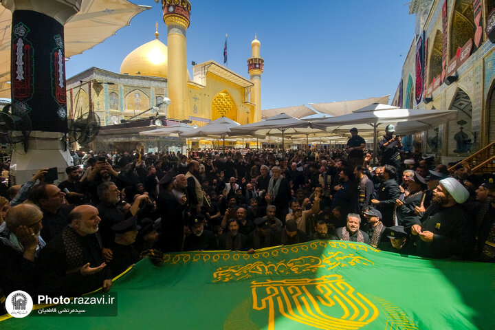 Photos: Caravan of "Envoys of Compassionate Imam (AS)" attends at Imam Ali Holy shrine