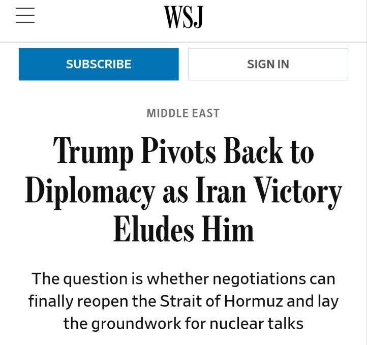 Wall Street Journal: Bumalik si Trump sa diplomasya; ang mapagpasiyang tagumpay laban sa Iran ay wala sa abot