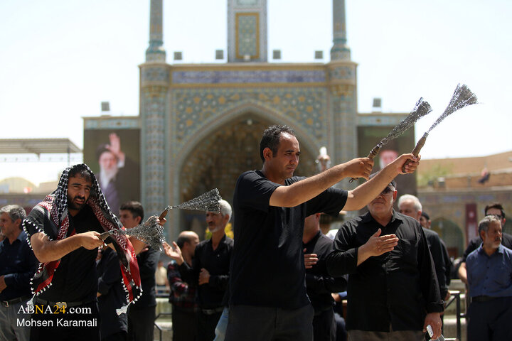 Upacara berkabung Arbain Hussain di haram Hazrat Fatimah Masumah (semoga kesejahteraan ke atasnya).