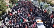 A marcha simbólica de Arba'in na cidade de Saveh, província de Markazi