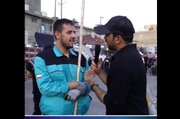 فيديو | عامل النظافة جاء من اصفهان الايرانية ليخدم في كربلاء المقدسة أيام الأربعين