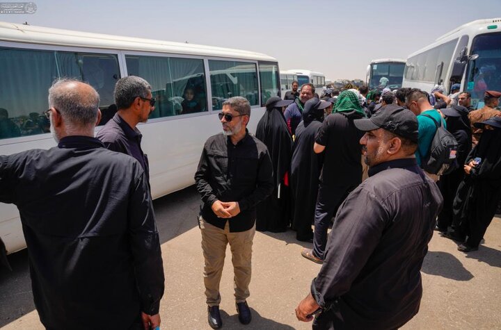 تقرير مصور/ العتبة العلوية تنفذ خطة تفويج الزائرين بأسطول من الحافلات الحديثة والمُكيَّفة