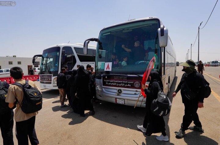 تقرير مصور/ العتبة العلوية تنفذ خطة تفويج الزائرين بأسطول من الحافلات الحديثة والمُكيَّفة