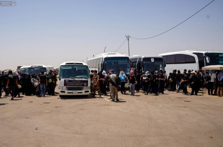 تقرير مصور/ العتبة العلوية تنفذ خطة تفويج الزائرين بأسطول من الحافلات الحديثة والمُكيَّفة