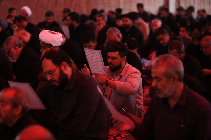 طنین قرائت زیارت اربعین با حضور پرشور زائران در حرم بانوی کرامت