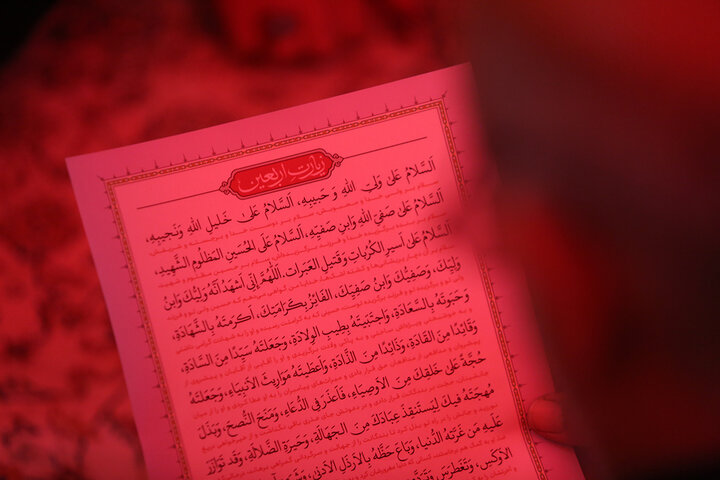 طنین قرائت زیارت اربعین با حضور پرشور زائران در حرم بانوی کرامت