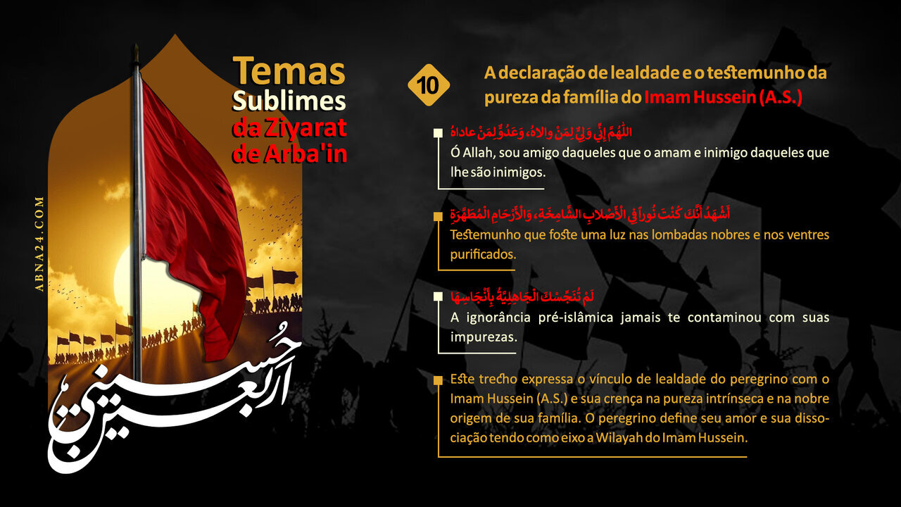 A Declaração de Lealdade e o Testemunho da Pureza da Família do Imam Husayn (A.S.) – Parte 10