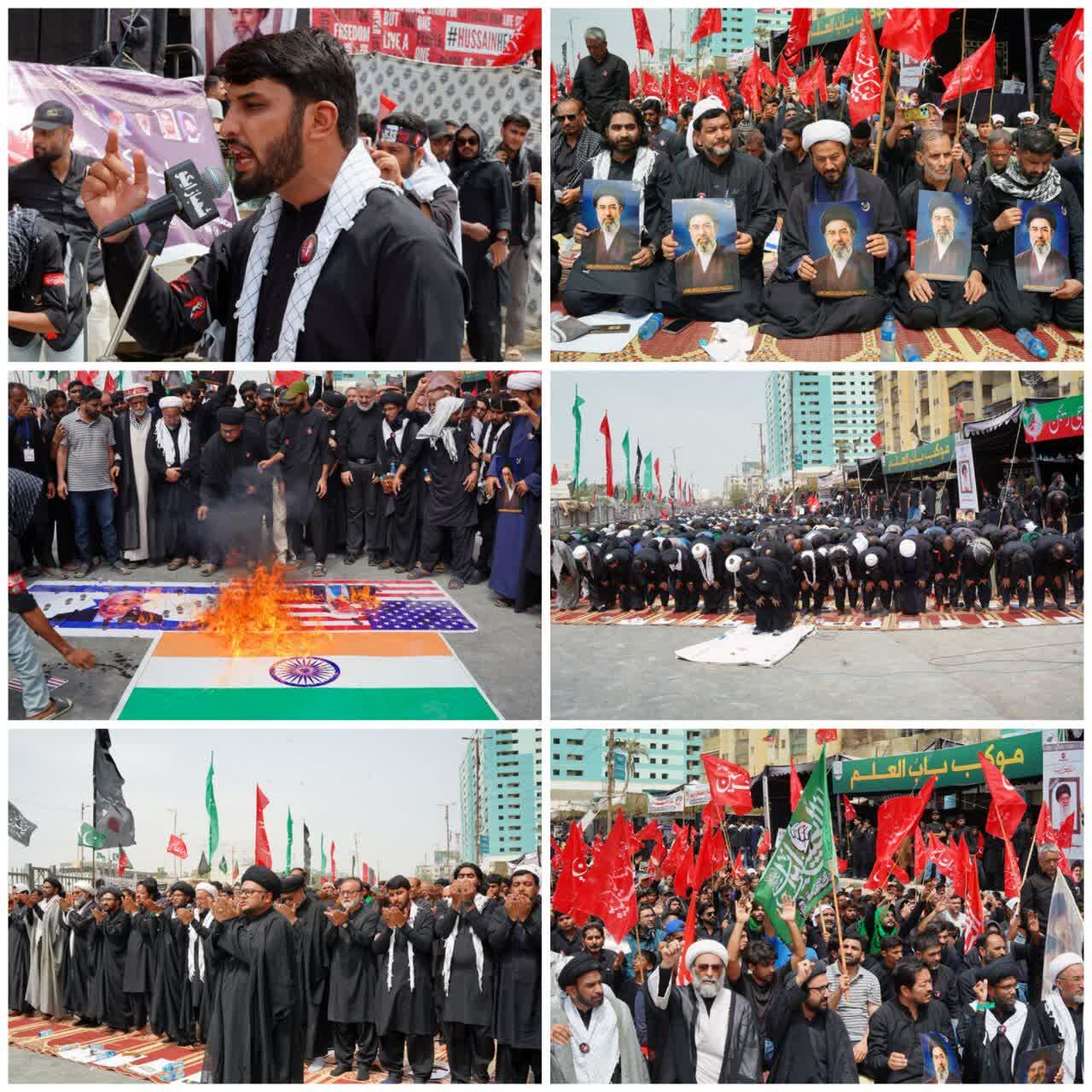 Arba'een noon prayer sa Karachi; pagtitipon ng libu-libong nagluluksa ng Husayni